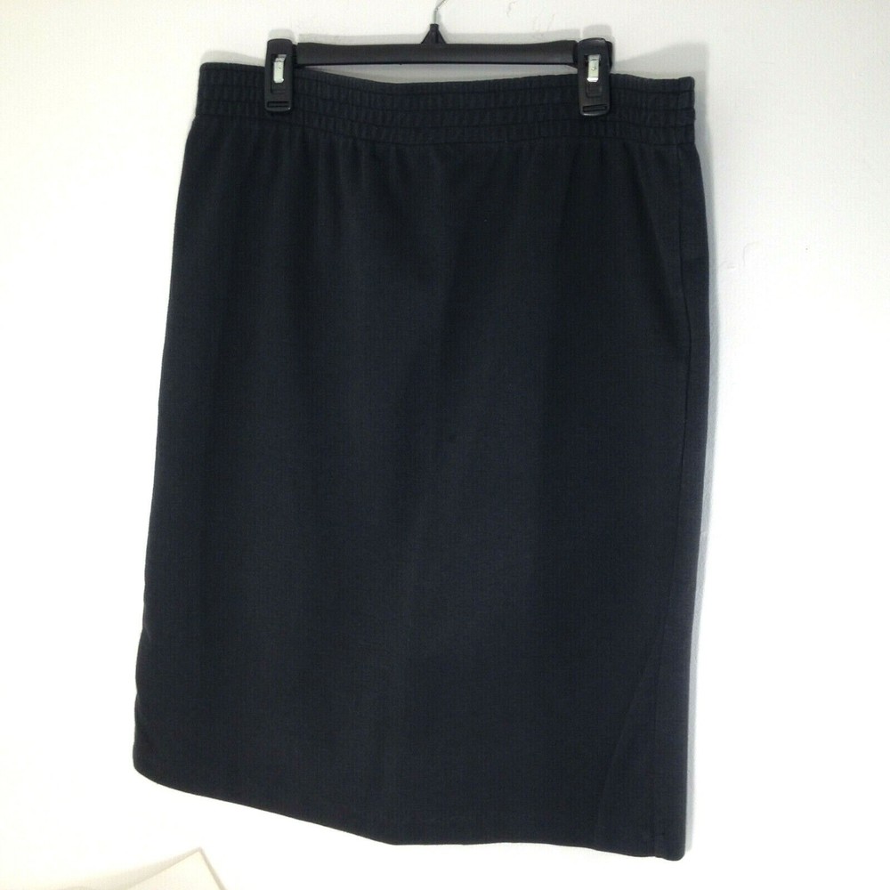 Vintage Joni James Skirt Stretch Waist Black Women's Size 1X USA Made